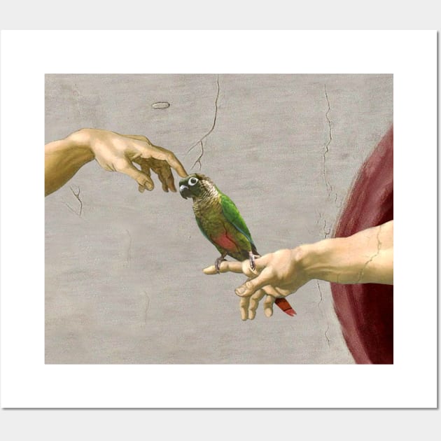 Michelangelo Conure Green Ckeeked Parrot Wall Art by FandomizedRose